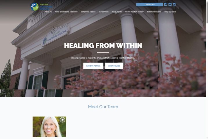 Website preview for Elizabeth Board, MD, DABA, IFMCP