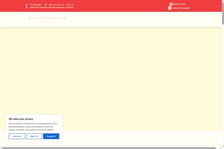 Website preview for Greg R. Cabrera, MD, FAAP
