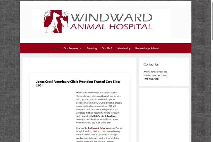 Website preview for Steward F.M. Colby, DVM
