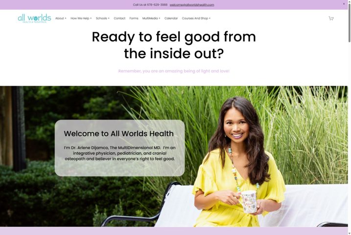 Website preview for Arlene Dijamco, MD