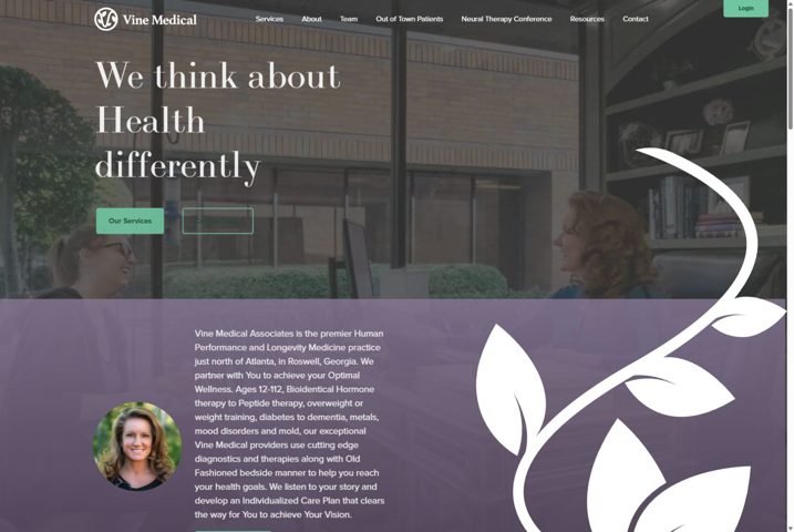 Website preview for Suzanne Ferree, MD