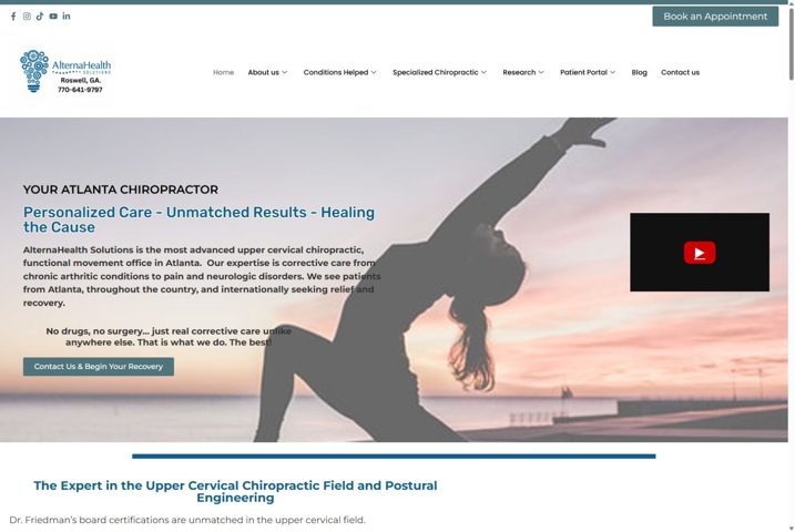 Website preview for Russel A. Friedman, DC, BSME