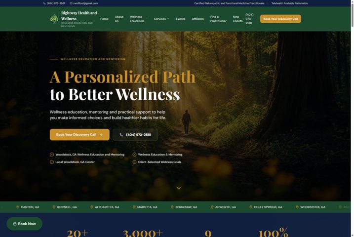 Website preview for Jennifer Gramith, ND