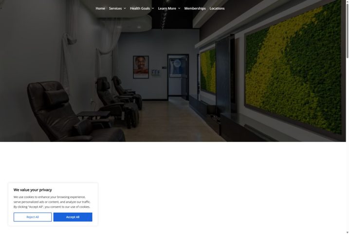 Website preview for IV Nutrition