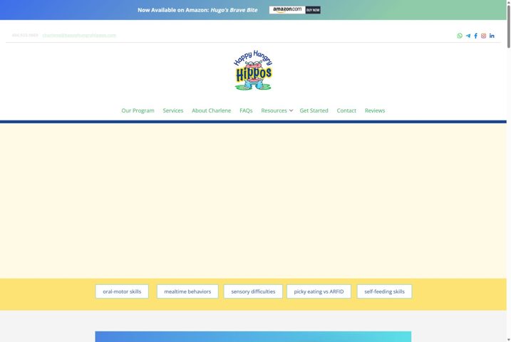 Website preview for Charlene Kurkjian, OTR