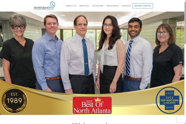 Website preview for North Fulton Ear, Nose & Throat Associates