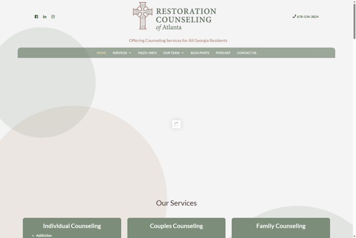Website preview for Paige Santmyer, MA, LAPC