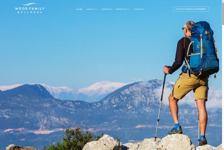 Website preview for Wood Family Wellness