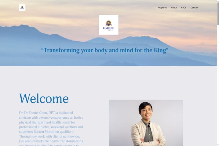 Website preview for Daniel Chen, PT, DPT