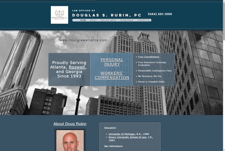 Website preview for Douglas S. Rubin
